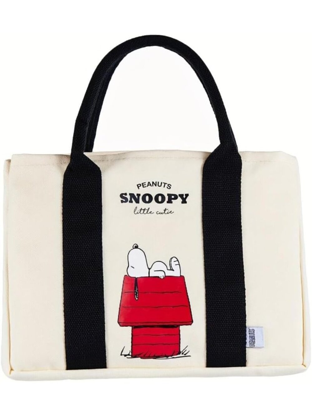 Lightweight Canvas Tote Bag, Snoopy Design, Summer Travel Handbag, 11.4